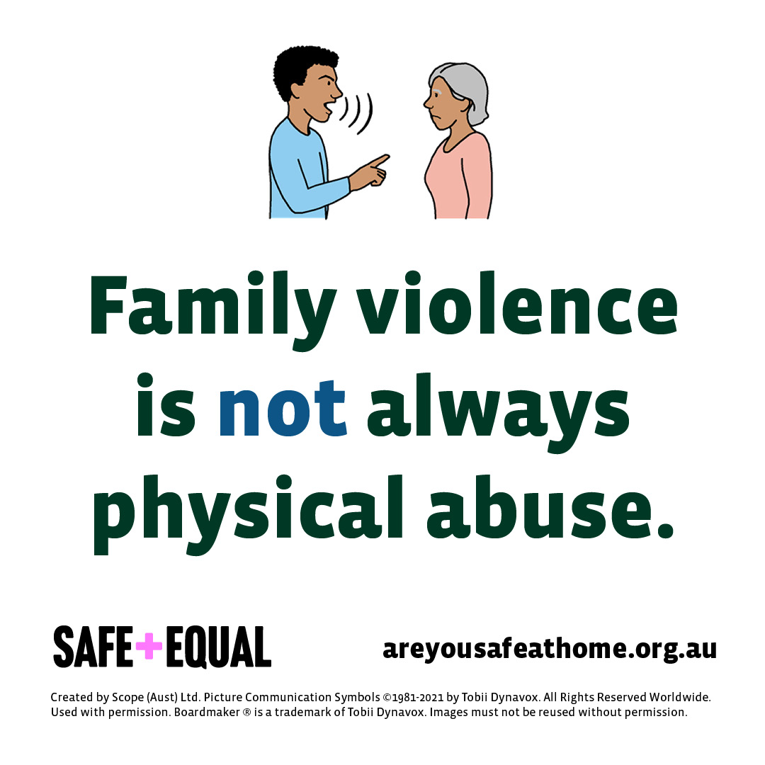 Family violence is not always physical abuse