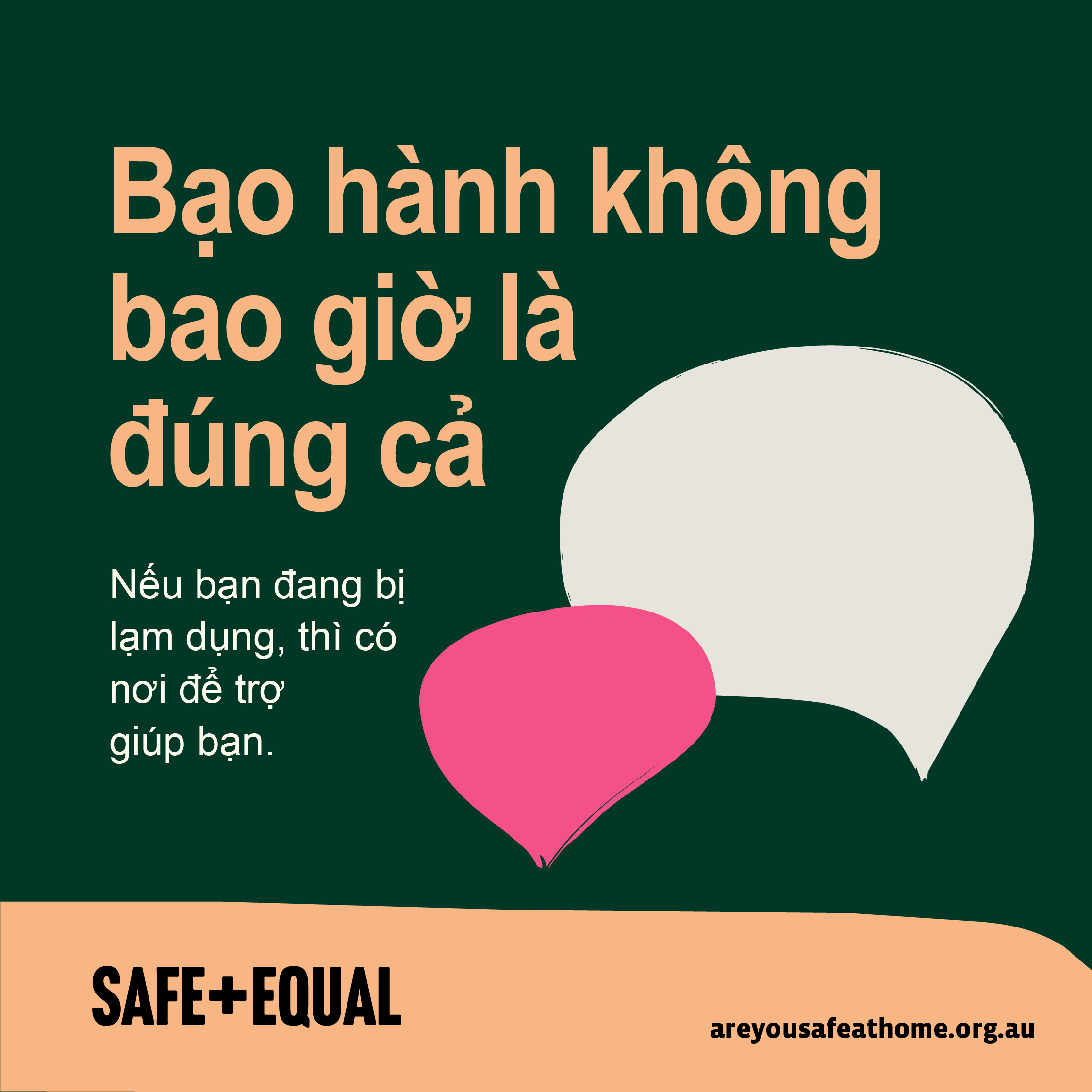 Social media tile for Are you safe at home translated into Vietnamese